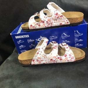 Florida BS Flowers millefleur Red 37 US L 6  Narrow fit